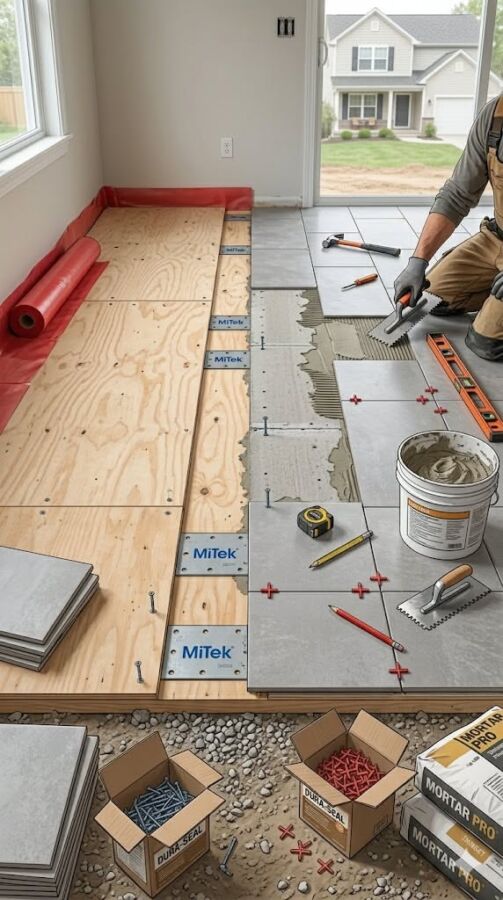 Problèmes poser carrelage existant