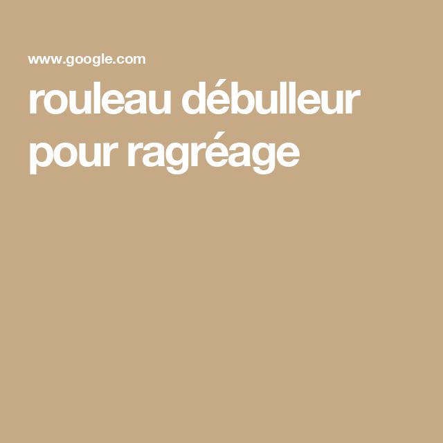 Application rouleau pour ragréage
