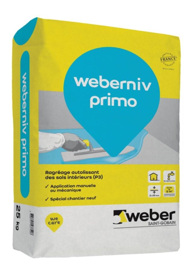 Application ragréage fibré Weber