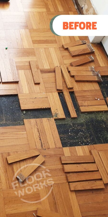 Application de colle parquet