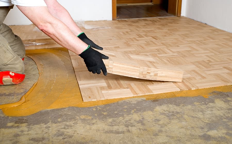 Installation parquet sur carrelage