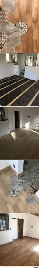 Installation parquet massif carrelage