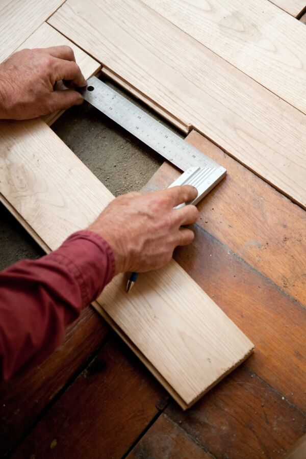 Installation parquet collé